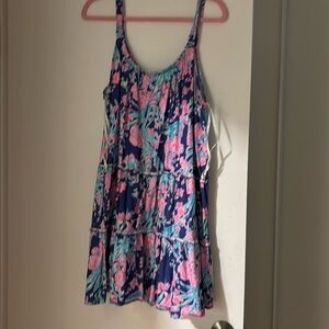 Lilly Pulitzer Floral Mini Dress - Pink and Blue